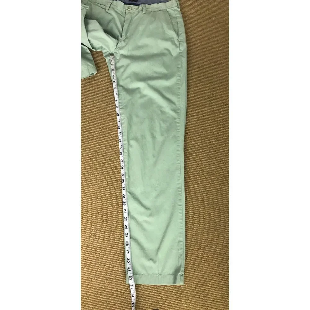 J. Crew Mens stretch Lightweight Cotton Chino Pants 32/34 Green‎